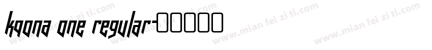 kqona one regular字体转换